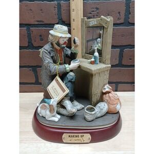 Emmett Kelly Jr. 10" Flambro Making Up Clown Signature Collection 5301/7500